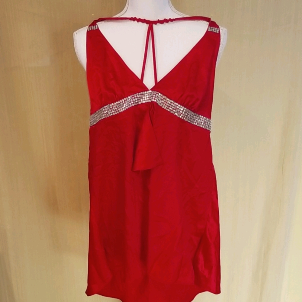 *  Medium Victoria's Secret red bling gown